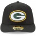 Men's Green Bay Packers New Era Black Omaha Low Profile 59FIFTY Structured Hat 2533878